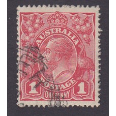 Australian    King George V    1d Red  Single Crown WMK 3rd State Plate Variety 5/10..